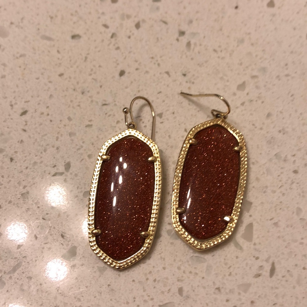 Burnt orange Kendra Scott Elle earrings